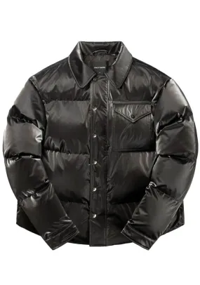 Daily Paper Wole Shirt Puffer Jacket Zwart 